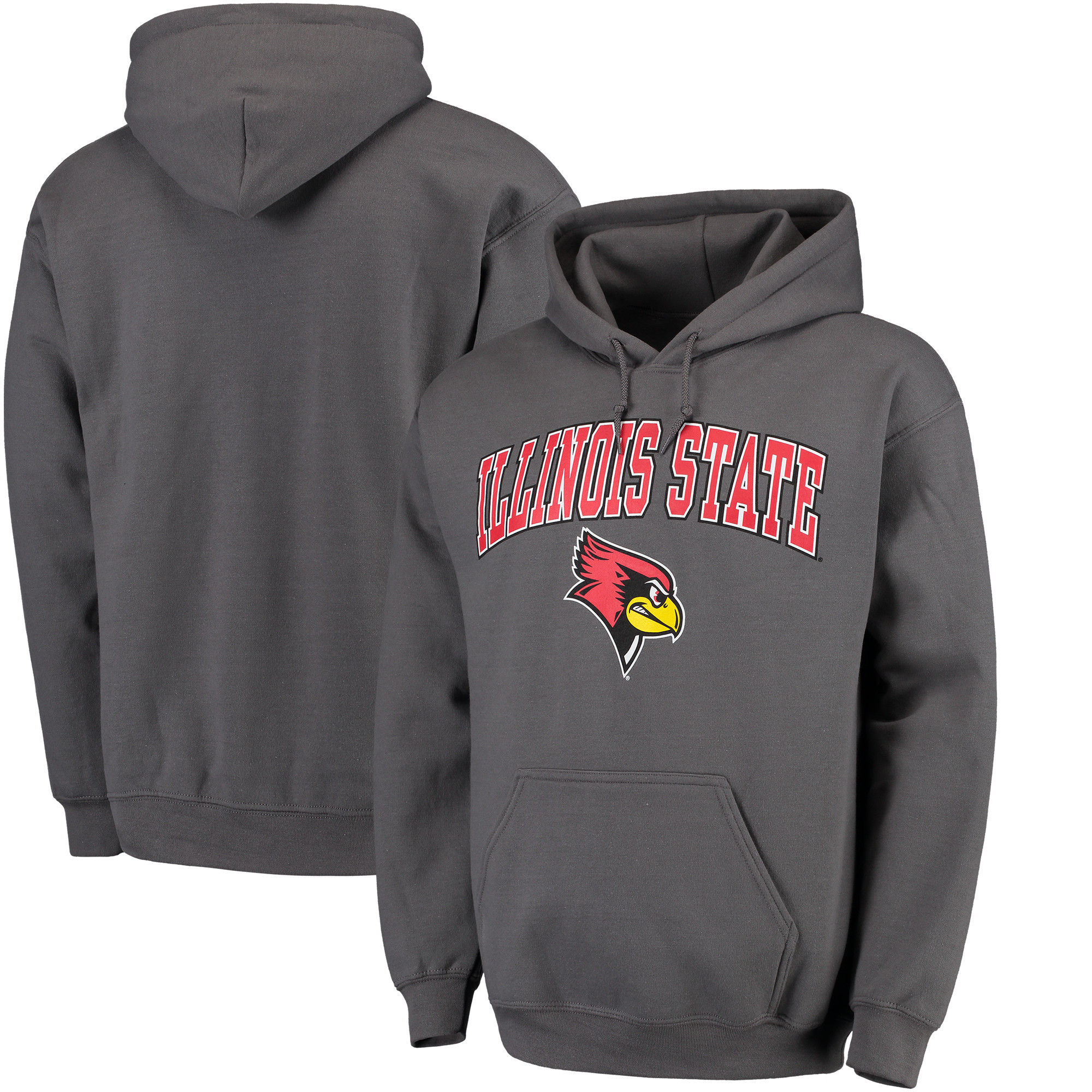 Illinois State Redbirds Charcoal Campus Pullover Hoodie