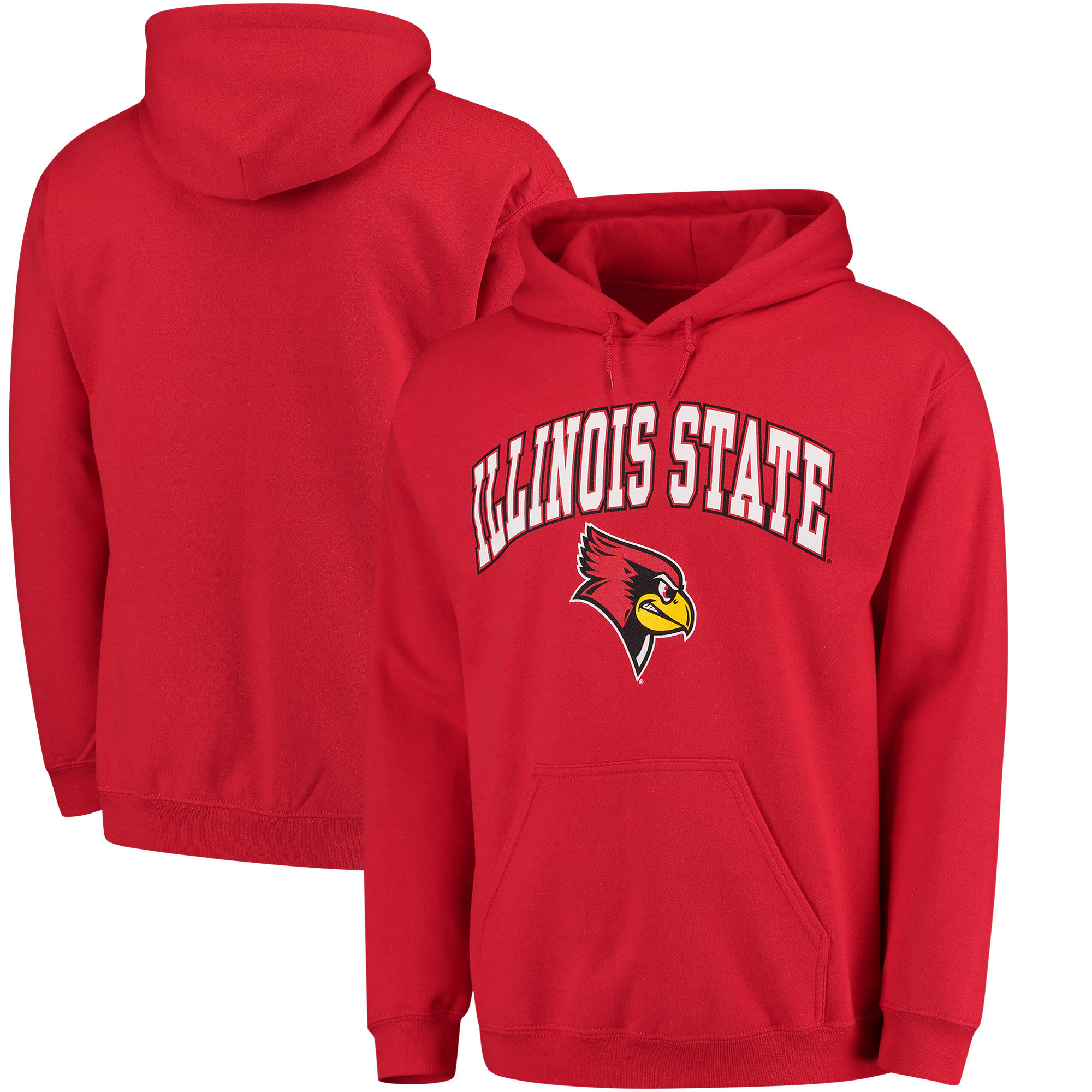 Illinois State Redbirds Red Campus Pullover Hoodie