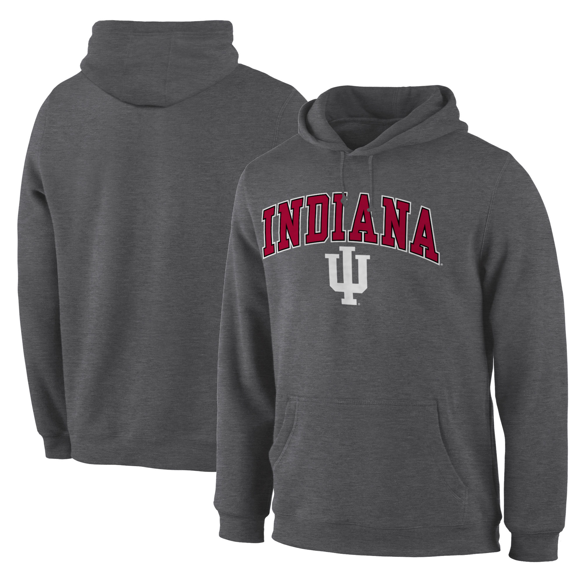 Indiana Hoosiers Charcoal Campus Pullover Hoodie - Click Image to Close