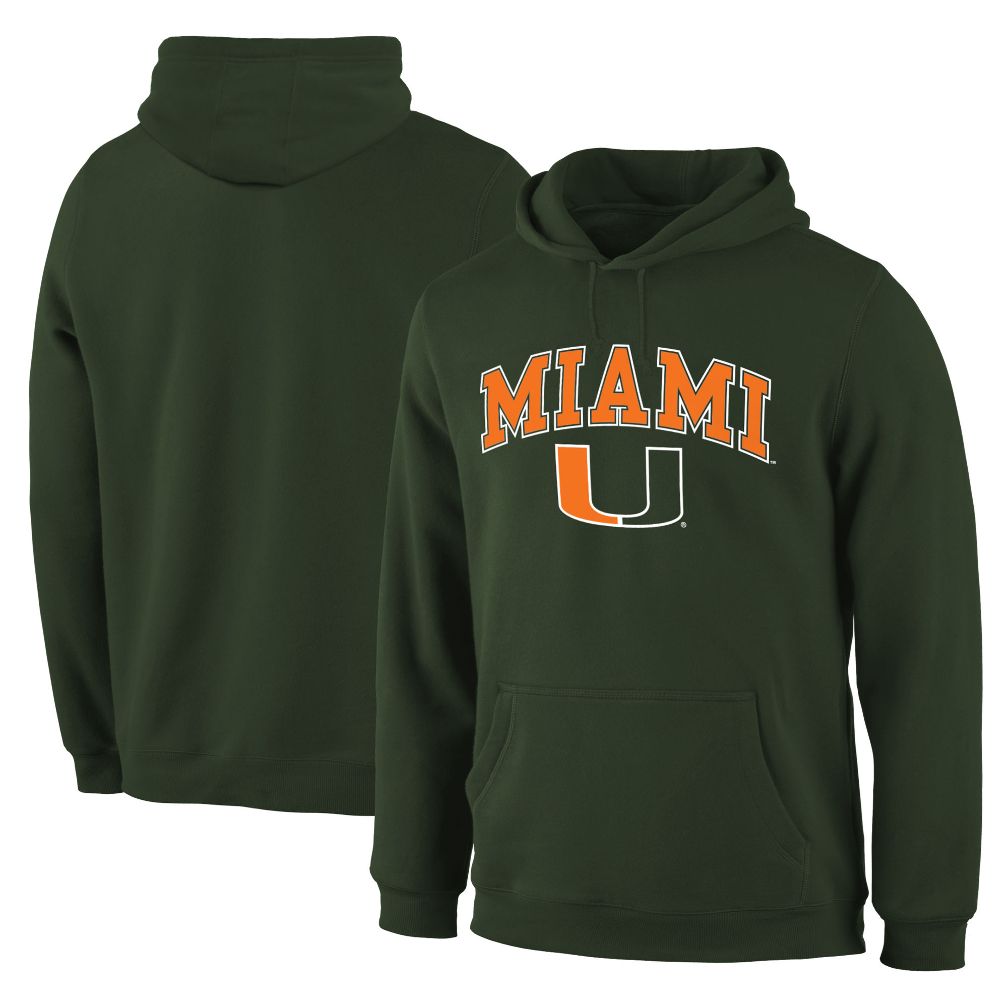 Miami Hurricanes Green Campus Pullover Hoodie