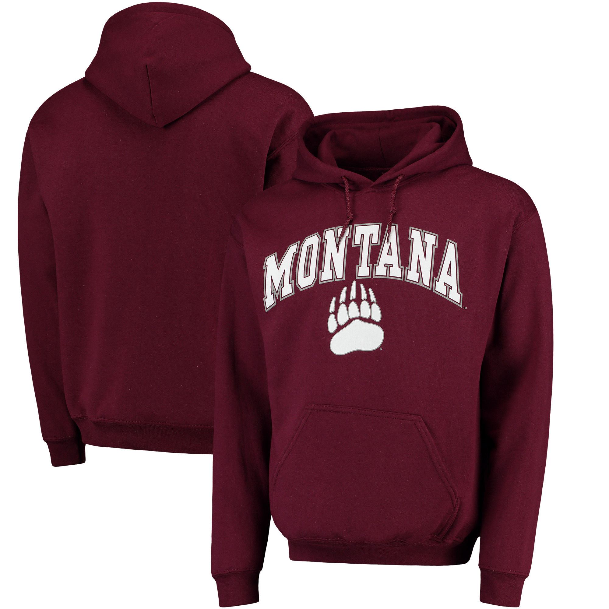 Montana Grizzlies Maroon Campus Pullover Hoodie - Click Image to Close