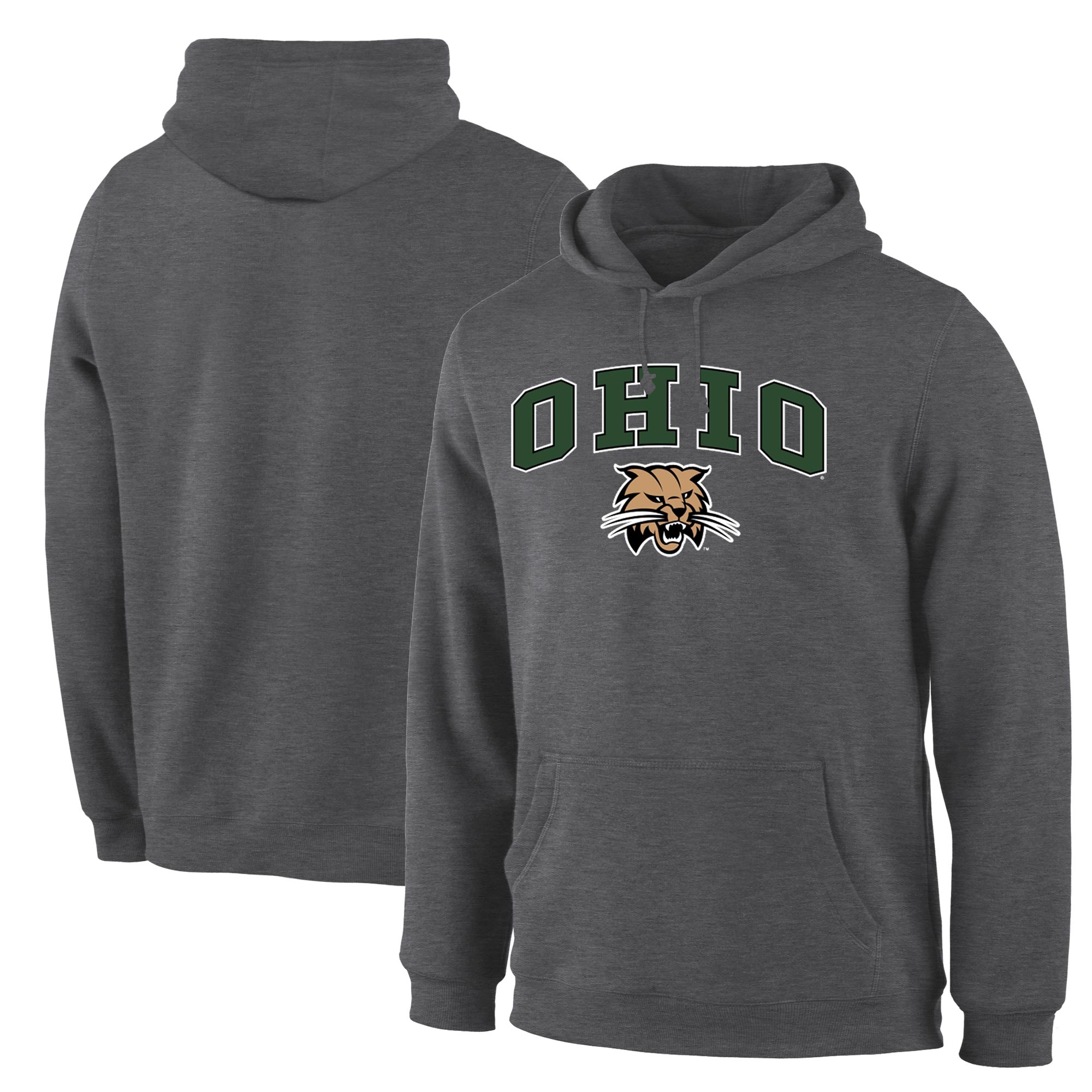 Ohio Bobcats Charcoal Campus Pullover Hoodie