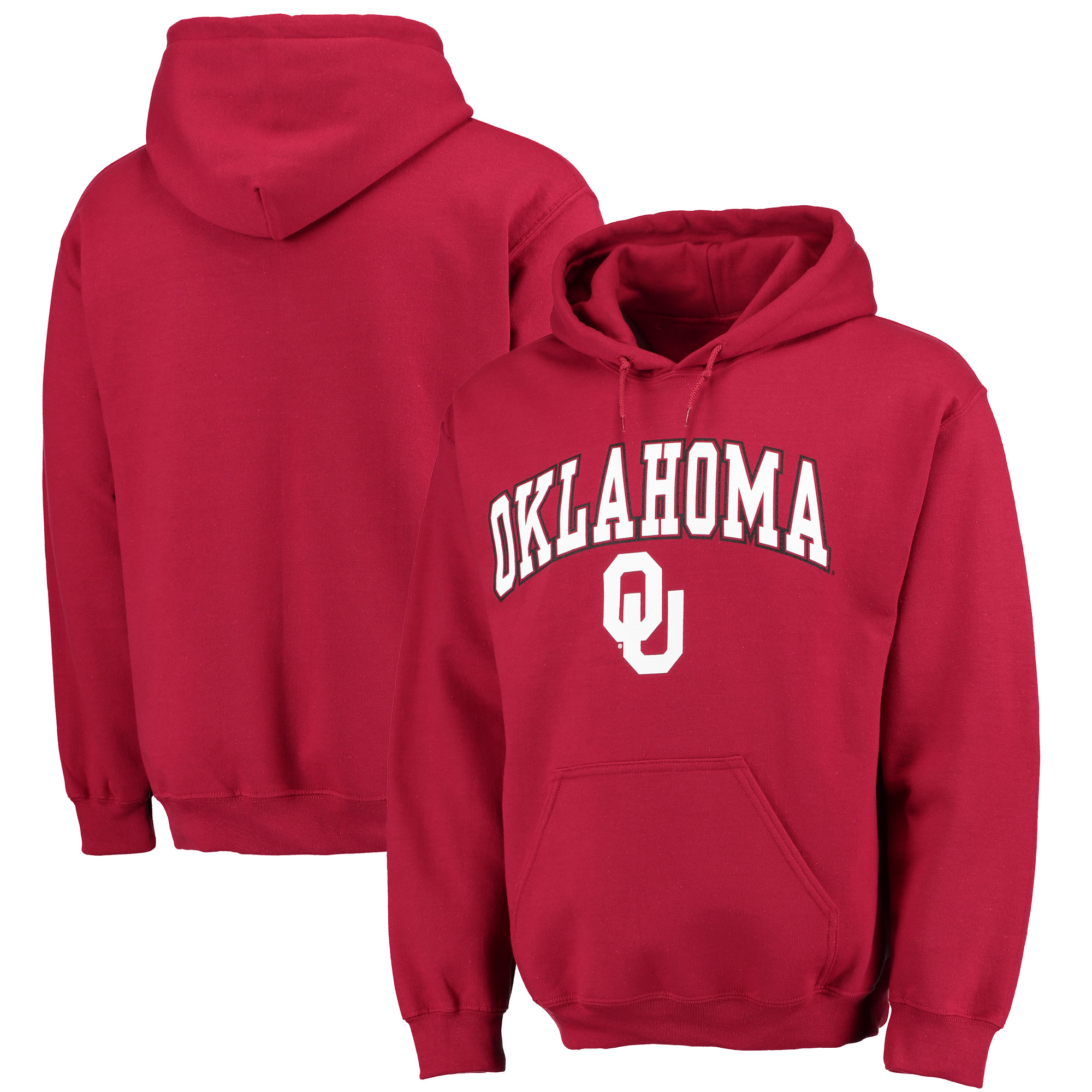 Oklahoma Sooners Cardinal Campus Pullover Hoodie - Click Image to Close