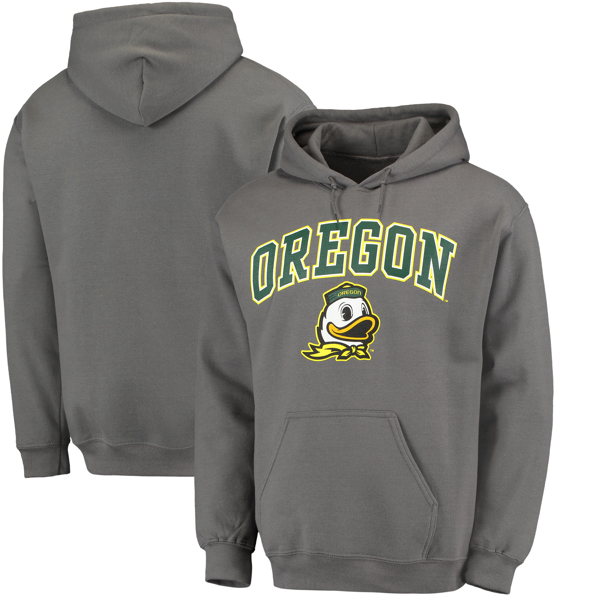 Oregon Ducks Charcoal Campus Pullover Hoodie