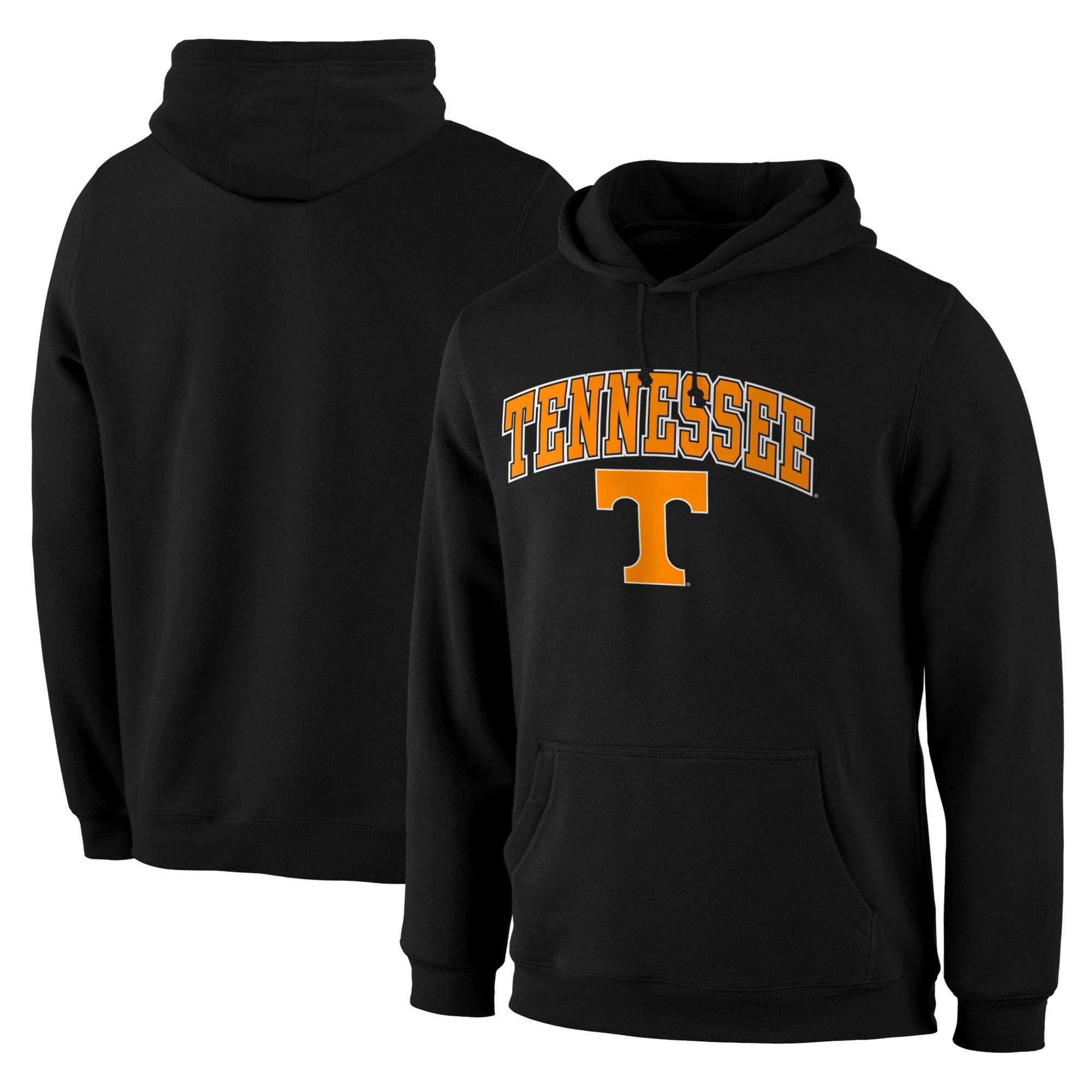 Tennessee Volunteers Black Campus Pullover Hoodie - Click Image to Close