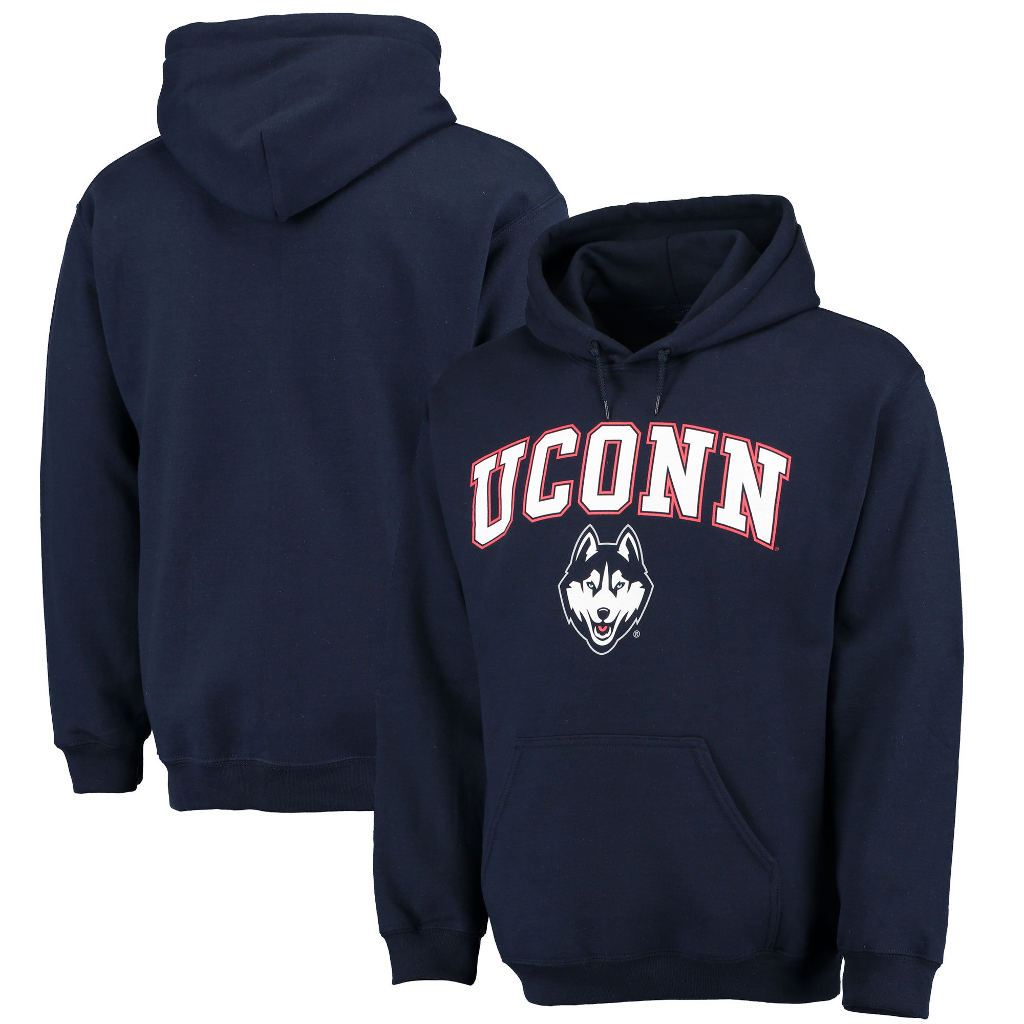 UConn Huskies Black Campus Pullover Hoodie (2) - Click Image to Close