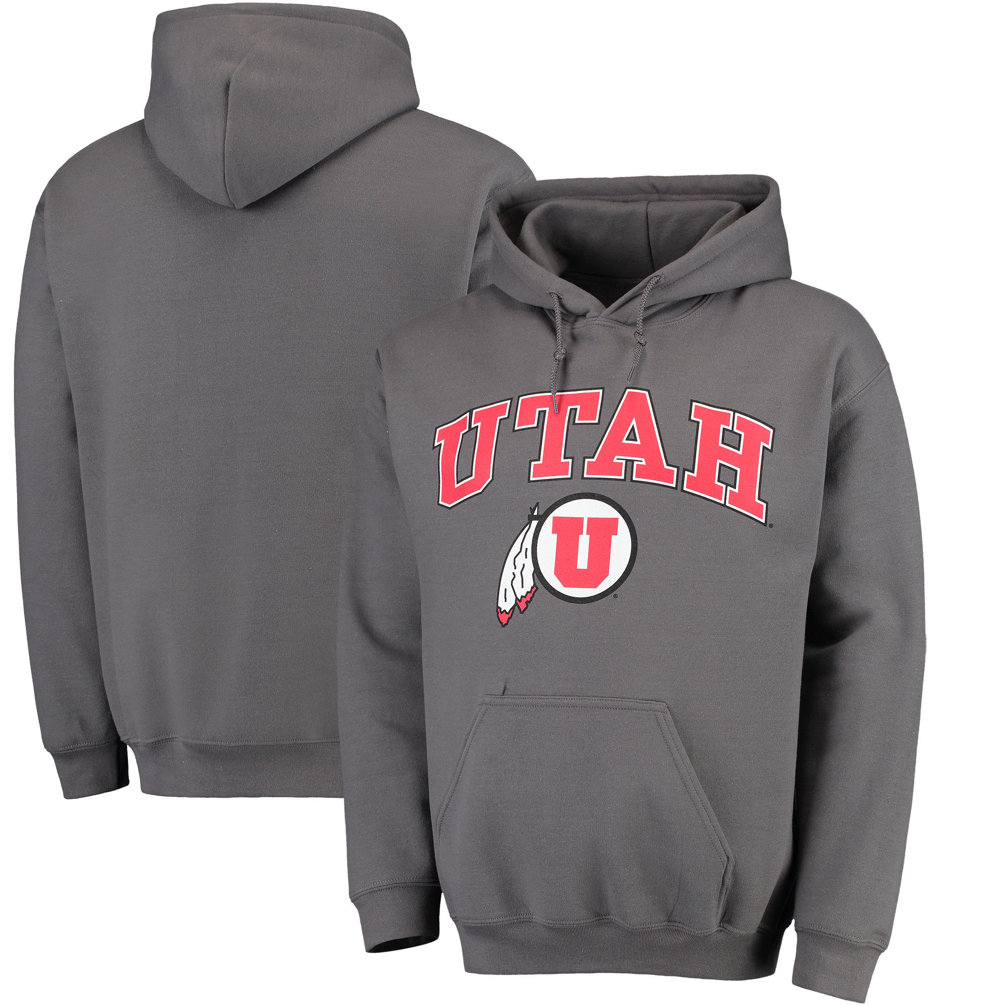 Utah Utes Charcoal Campus Pullover Hoodie