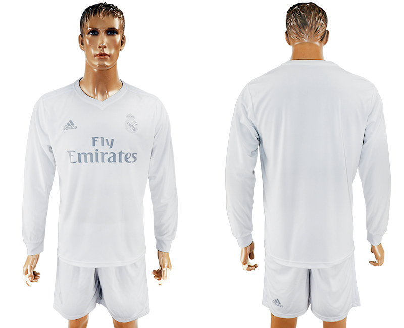 2016-17 Real Madrid adidas x Parley Home Long Sleeve Soccer Jersey