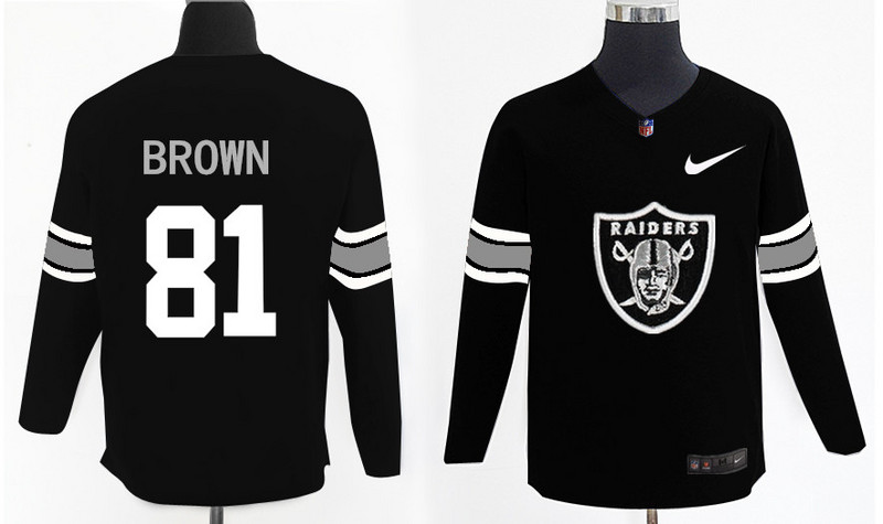 Nike Raiders 81 Tim Brown Black Knit Sweater