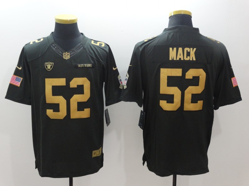 Nike Raiders 52 Khalil Mack Anthracite Gold Limited Jersey