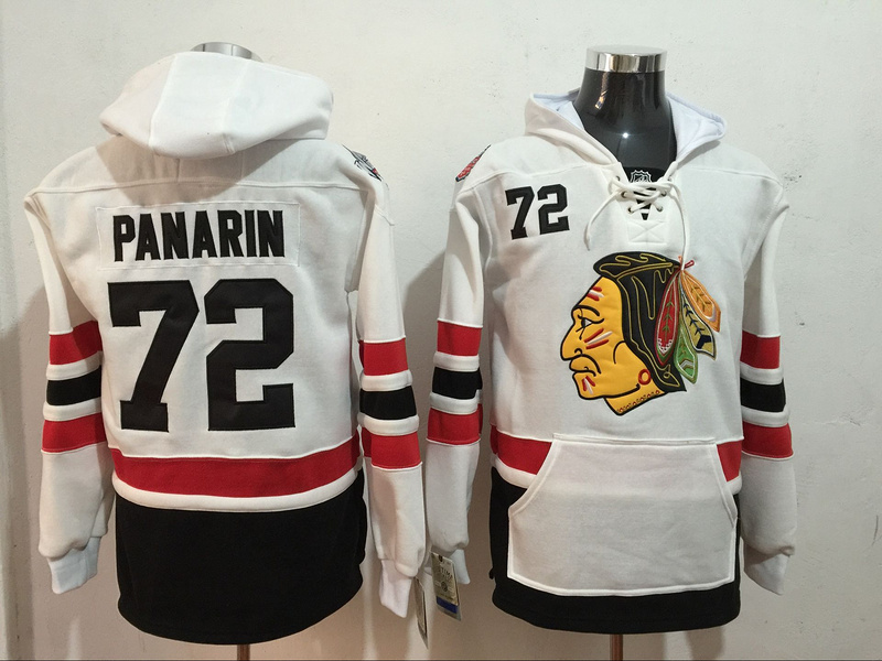 Blackhawks 72 Artemi Panarin White All Stitched Hooded Sweatshirt