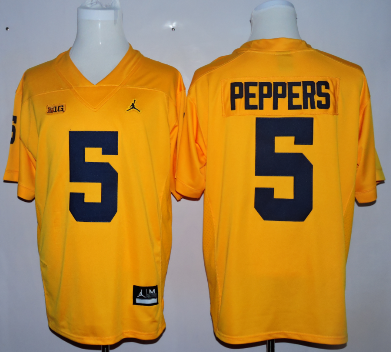 Michigan Wolverines 5 Jabrill Peppers Gold College Football Jersey