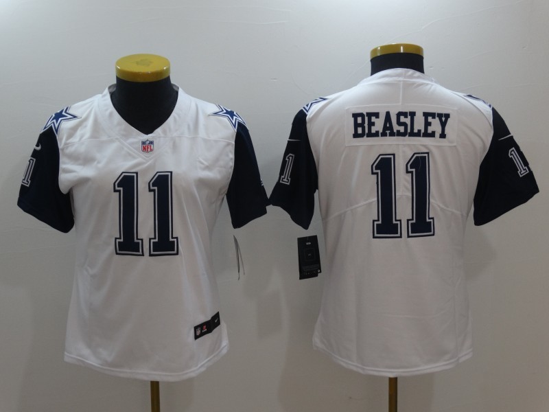 Nike Cowboys 11 Cole Beasley White Women Color Rush Limited Jersey
