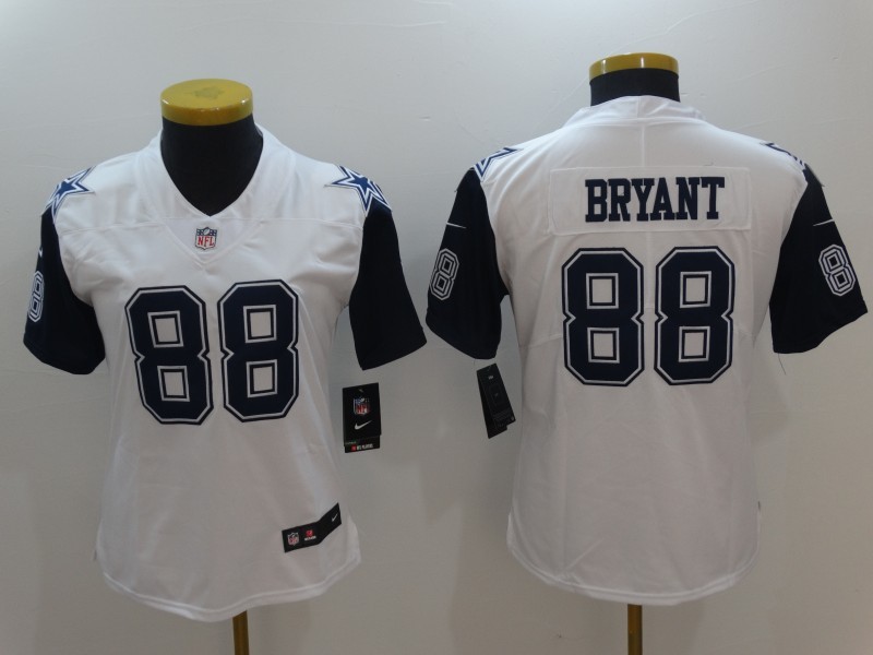 Nike Cowboys 88 Dez Bryant White Women Color Rush Limited Jersey