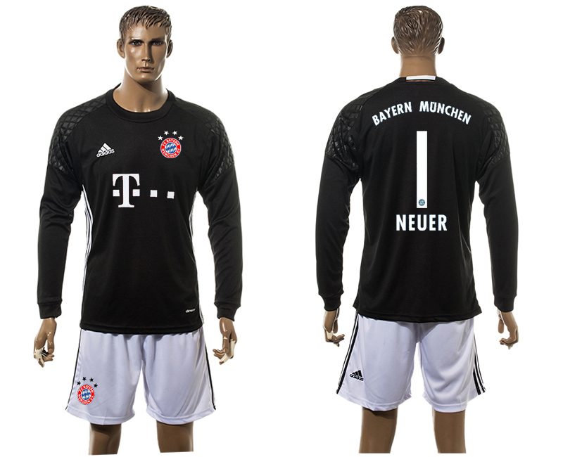 2015-16 Bayern Munich 1 NEUER Goalkeeper Long Sleeve Jersey 2015-16 Bayern Munich 1 NEUER Goalkeeper Long Sleeve Jersey