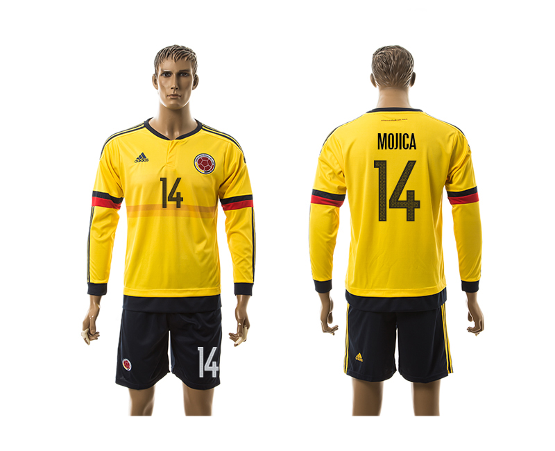 2016-17 Colombia 14 MOJICA Home Long Sleeve Jersey