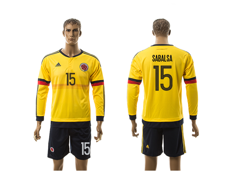 2016-17 Colombia 15 SABALSA Home Long Sleeve Jersey