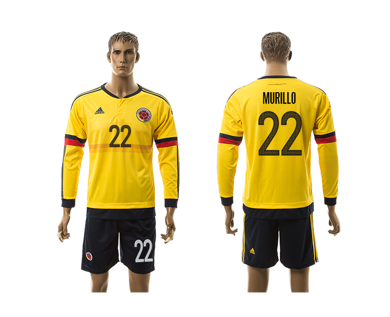 2016-17 Colombia 22 MURILLO Home Long Sleeve Jersey