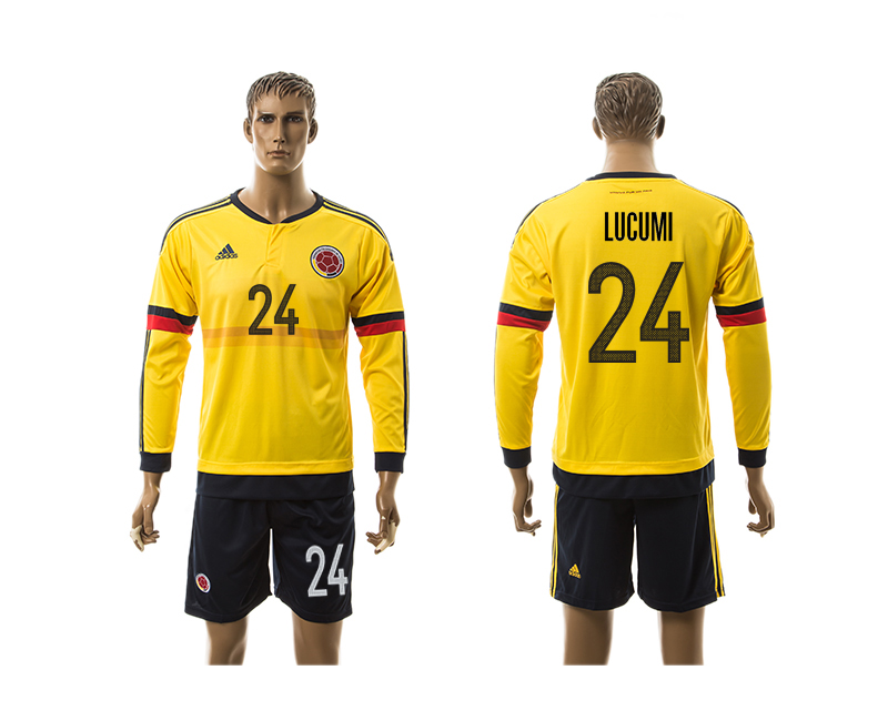 2016-17 Colombia 24 LUCUMI Home Long Sleeve Jersey