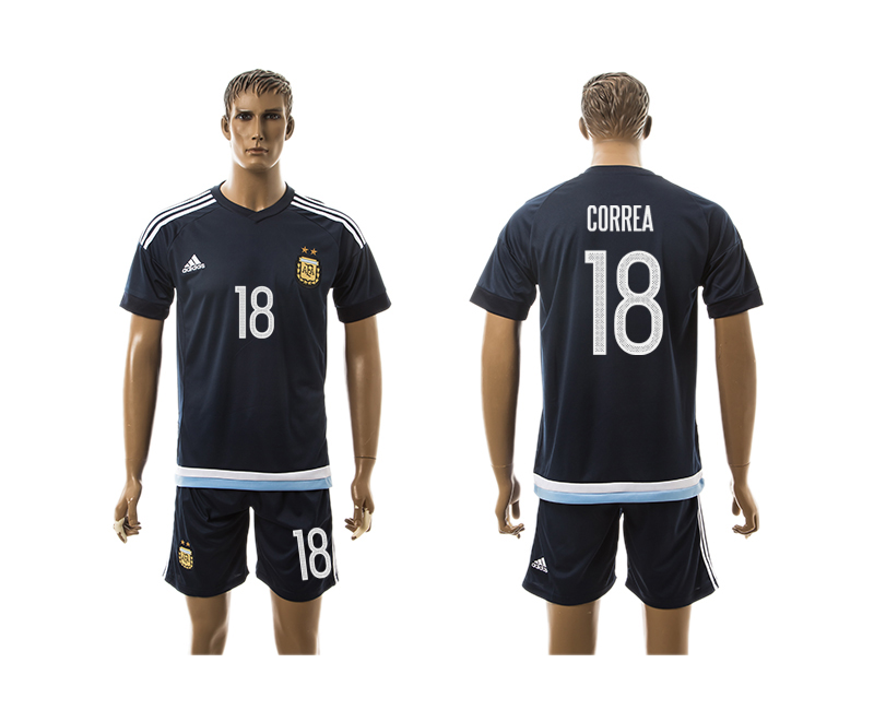 Argentina 18 CORREA Away 2016 Copa America Centenario Soccer Jersey