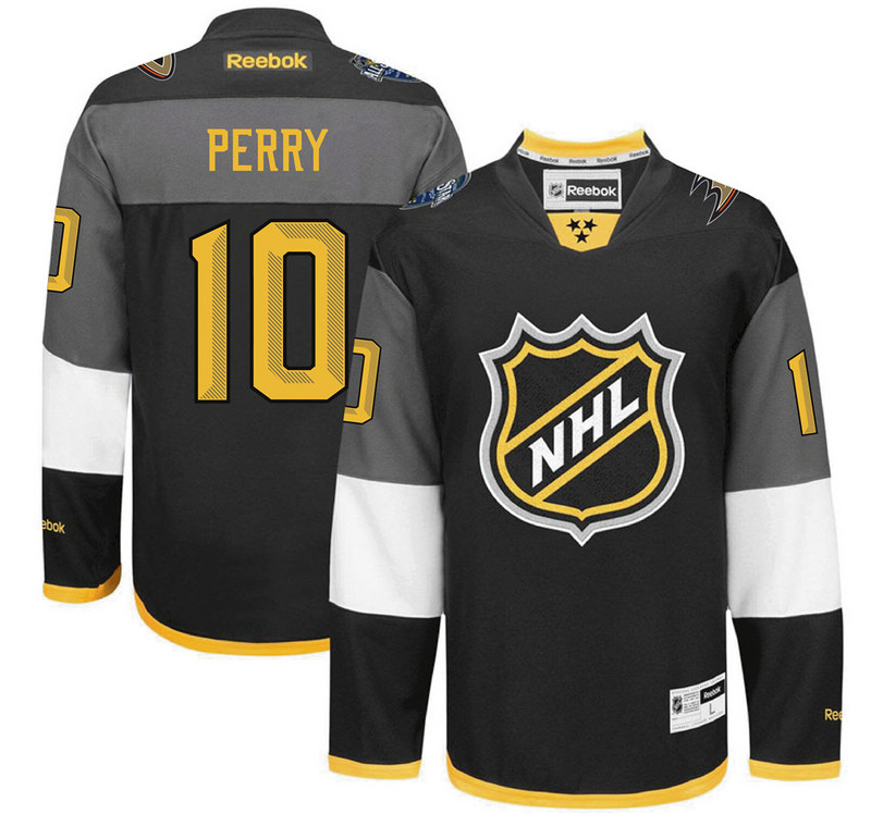 Ducks 10 Corey Perry Black 2016 All-Star Premier Jersey - Click Image to Close