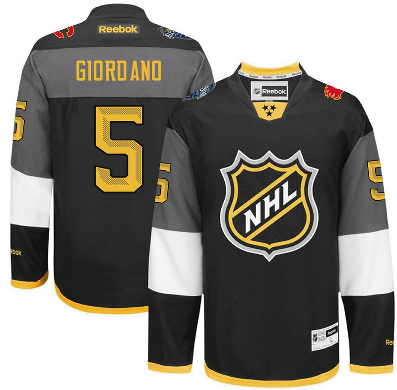 Flames 5 Mark Giordano Black 2016 All-Star Premier Jersey - Click Image to Close