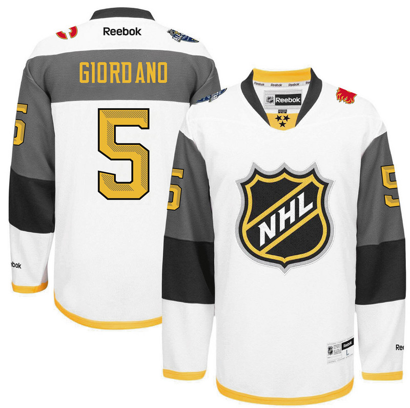 Flames 5 Mark Giordano White 2016 All-Star Premier Jersey - Click Image to Close
