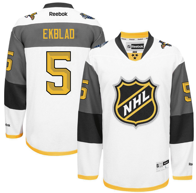 Panthers 5 Aaron Ekblad White 2016 All-Star Premier Jersey