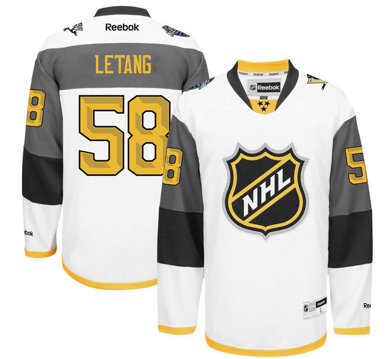 Penguins 58 Kris Letang White 2016 All-Star Premier Jersey