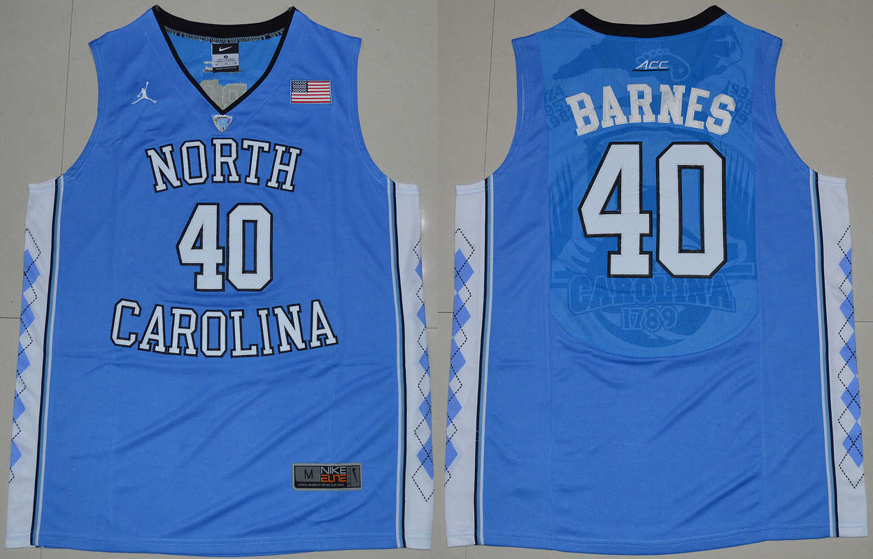 North Carolina Tar Heels 40 Harrison Barnes Blue College Jersey