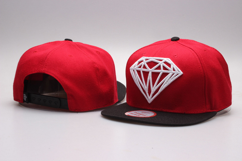 Diamond Fashion Red Adjustable Hat YP02