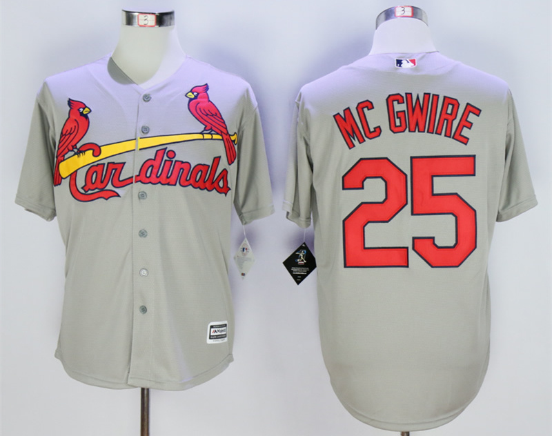 Cardinals 25 Mark McGwire Grey New Cool Base Jersey Cardinals 25 Mark McGwire Grey New Cool Base Jersey