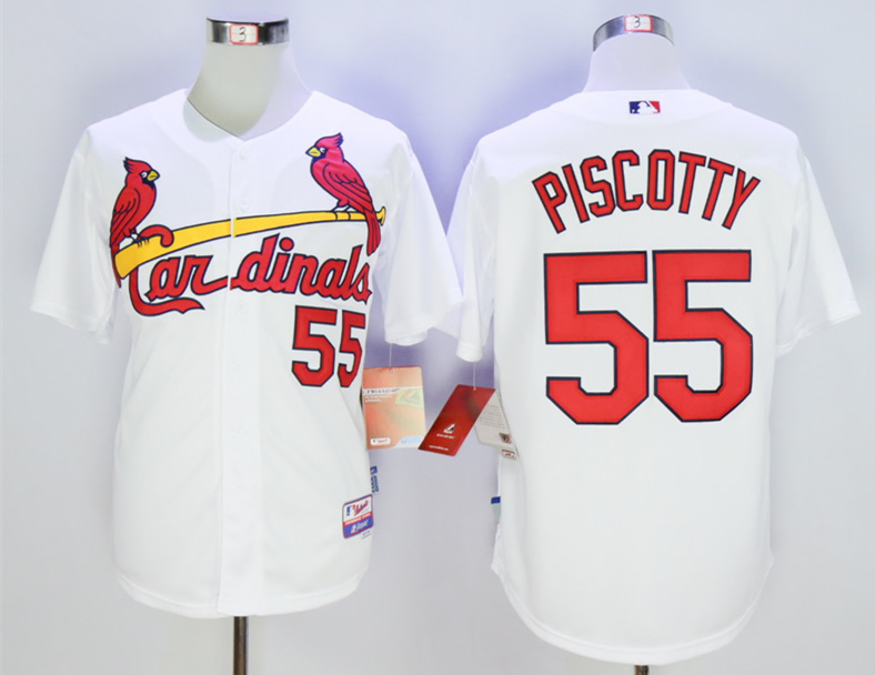 Cardinals 55 Stephen Pisotty White Cool Base Jersey