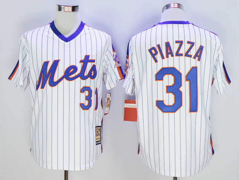 Mets 31 Mike Piazza White Turn Back The Clock Jersey