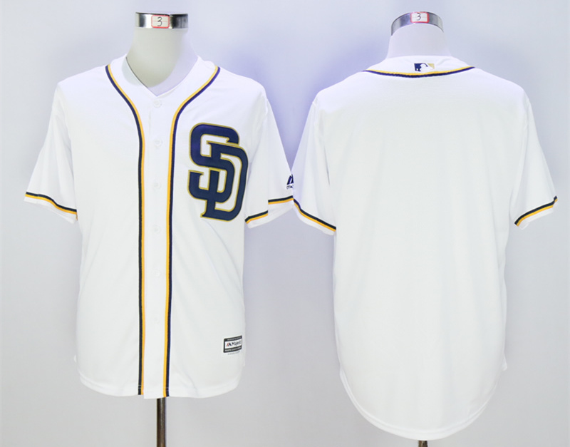 Padres Blank White New Cool Base Jersey