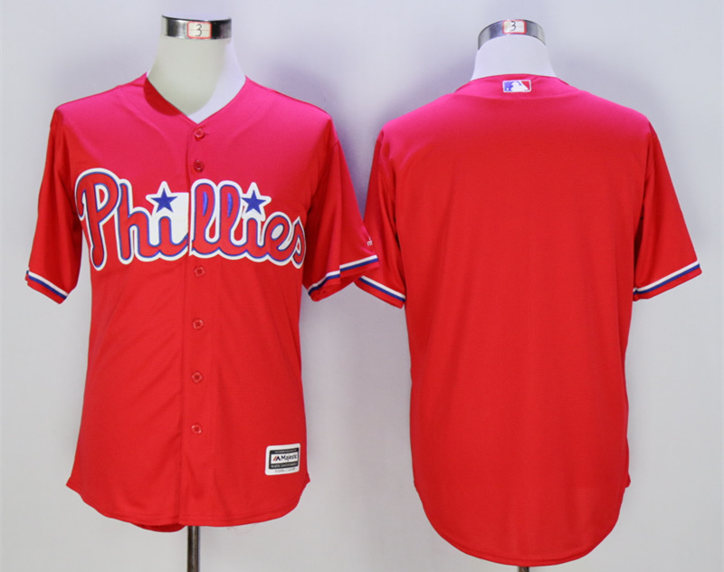 Phillies Blank Red New Cool Base Jersey