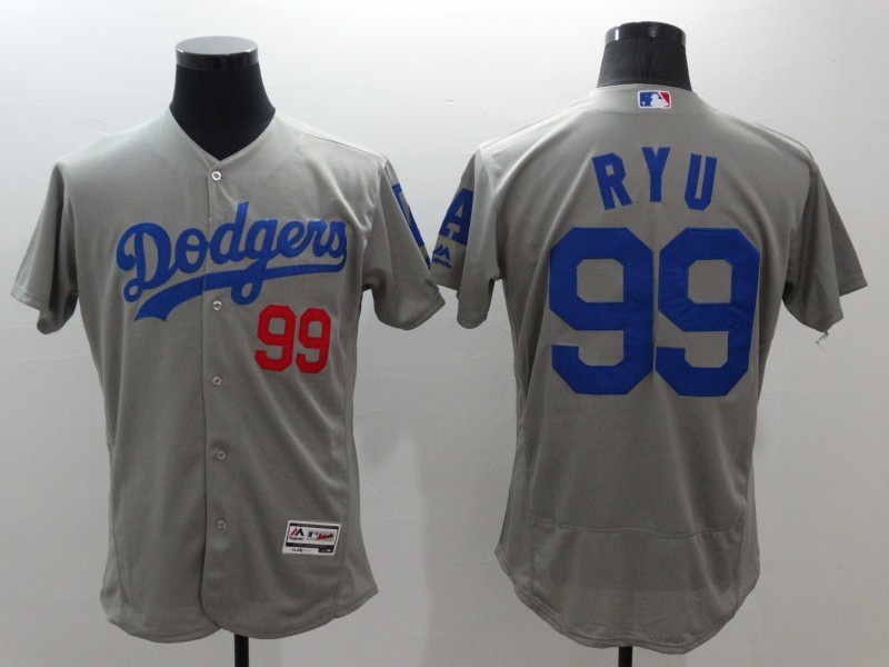 Dodgers 99 Hyun-jin Ryu Grey Flexbase Jersey