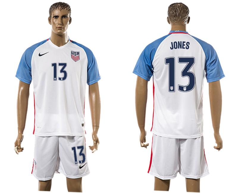 USA 13 JONES Home 2016 Copa America Centenario Soccer Jersey