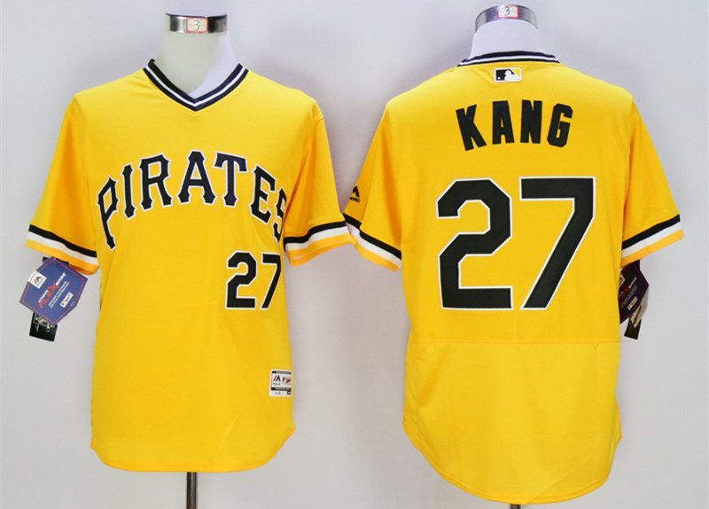 Pirates 27 Jung-ho Kang Gold Flexbase Jersey