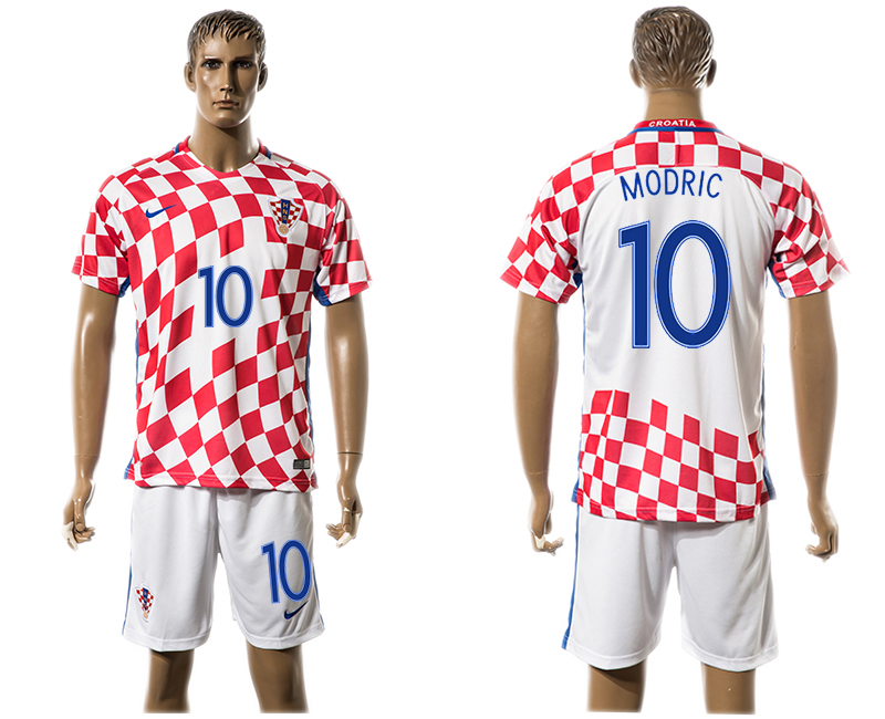 Croatia 10 MODRIC Home UEFA Euro 2016 Soccer Jersey