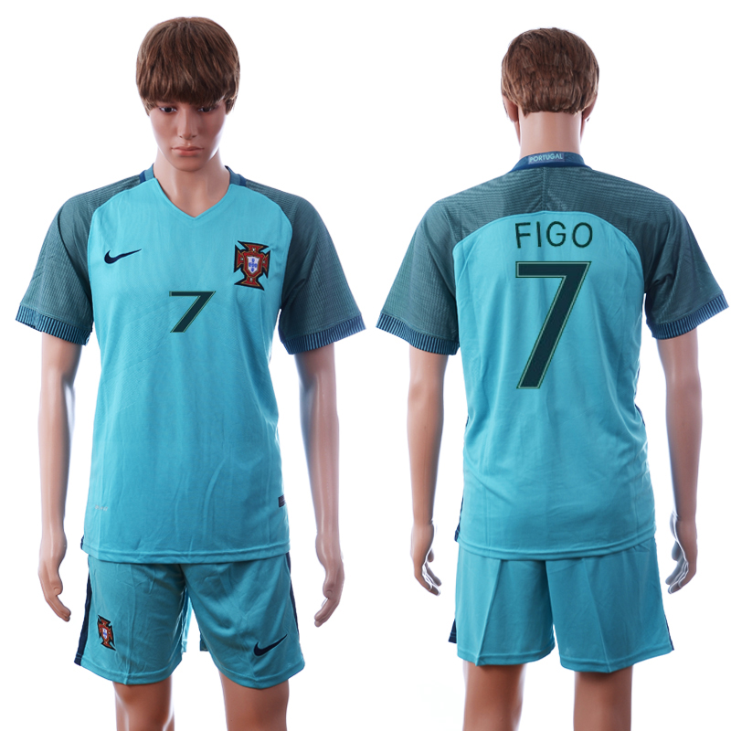 Portugal 7 FIGO Away UEFA Euro 2016 Soccer Jersey