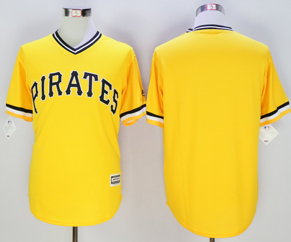 Pirates Blank Gold New Cool Base Jersey
