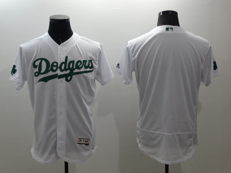 Dodgers Blank White Flexbase Jersey Dodgers Blank White Flexbase Jersey