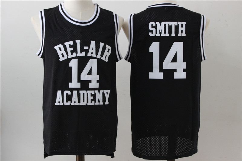 Bel-Air 14 Smith Black Stitched Basketball Jersey