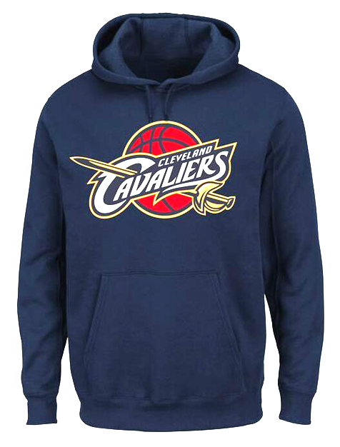 Cavaliers Team Logo Navy Blue Pullover Hoodie - Click Image to Close