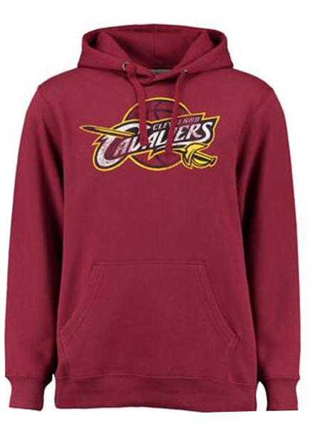 Cavaliers Team Logo Red Pullover Hoodie - Click Image to Close