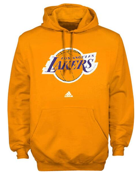 Lakers Team Logo Yellow Pullover Hoodie