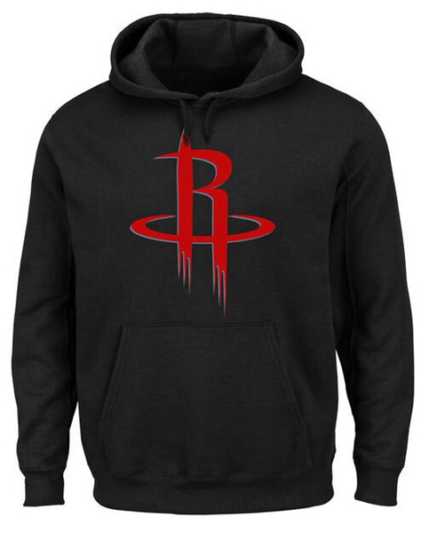 Rockets Team Logo Black Pullover Hoodie