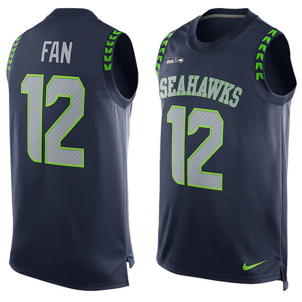 Nike Seahawks 12 Fan Blue Player Name & Number Tank Top