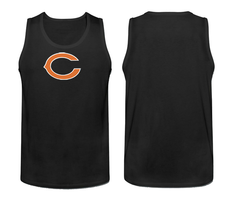 Nike Chicago Bears Fresh Logo Men's Tank Top Black02 - Click Image to Close